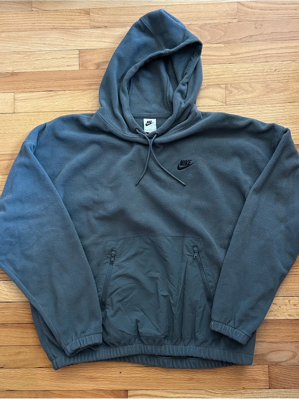 Nike Dark Gray Lightweight Fleece Hoodie Jacket
